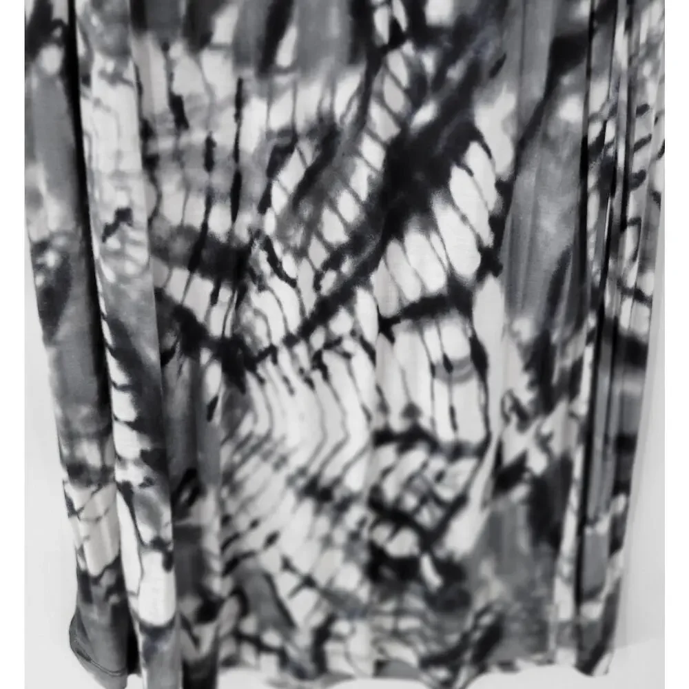 Hula Honey Womens Dress Medium Gray White Tie Dye Strapless Maxi Summer Beach - Picture 3 of 12